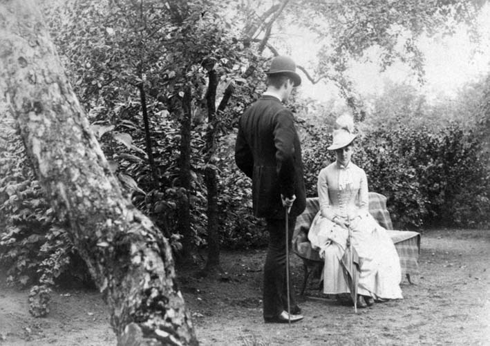 Vår i trädgård, fotografi, förstudie